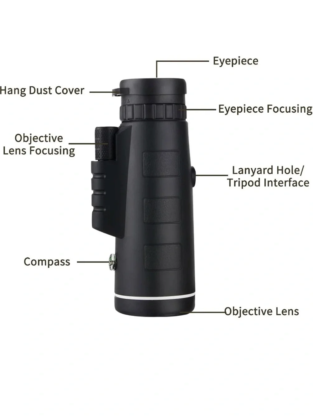 40x60 HD Monocular Telescope with Low Light Vision for Adventurers and Explorers